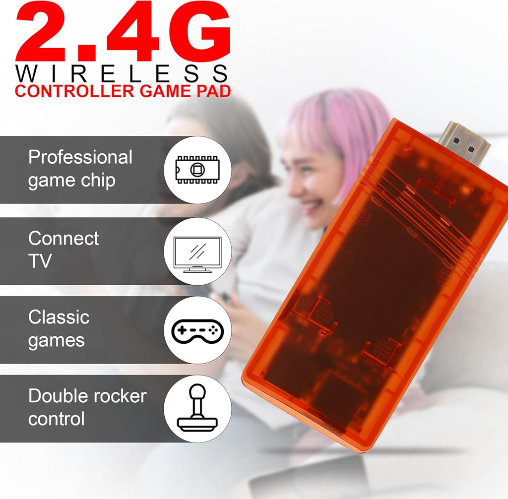 GS5 Mini Game Stick Console, 30000 Pre-installed Games, PSP Games Compatible, 53 Simulators Including GTA Game - Red | Blue | Black