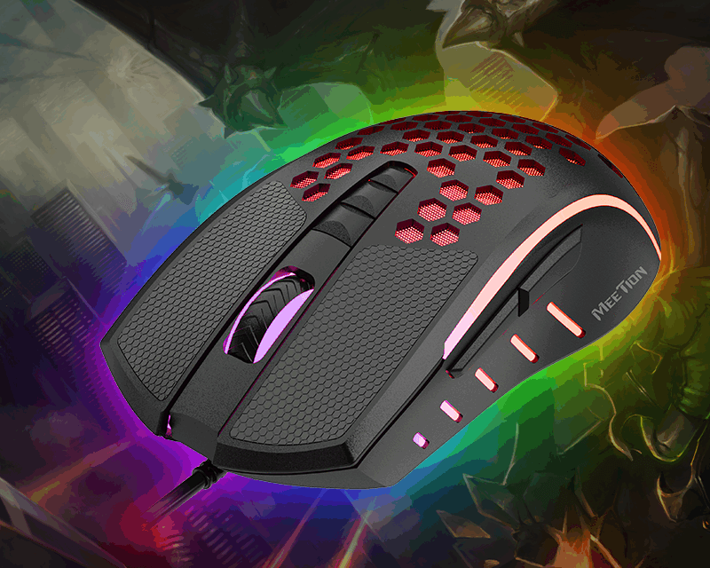 Meetion Lightweight Honeycomb Gaming Mouse GM015