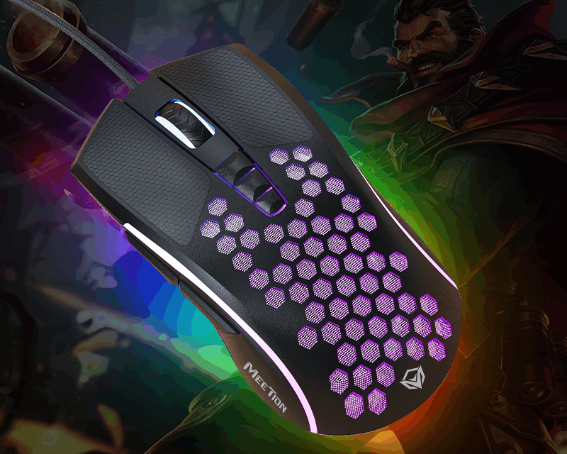 Meetion Lightweight Honeycomb Gaming Mouse GM015