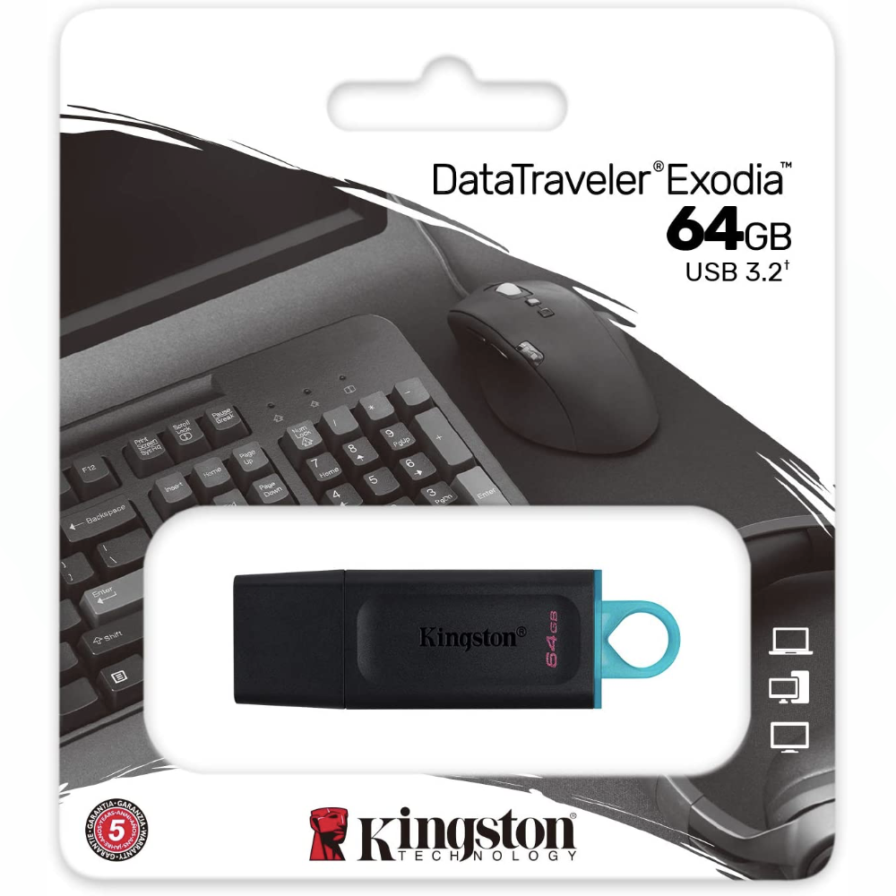 Kingston DataTraveler Exodia 64GB USB 3.2 Flash Drive DTX/64GB
