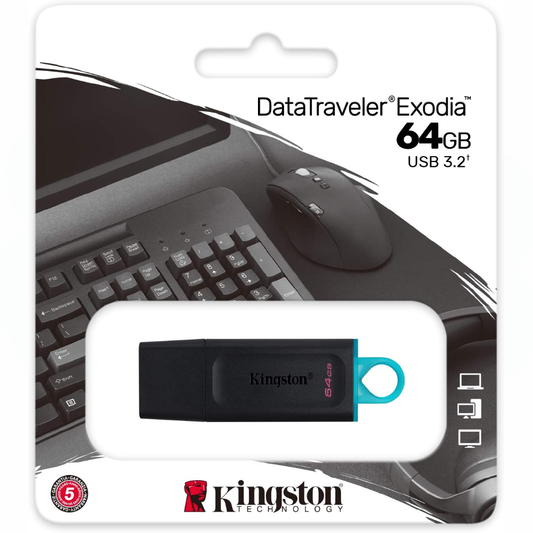 محرك أقراص فلاش Kingston DataTraveler Exodia USB 3.2 سعة 64 جيجابايت
