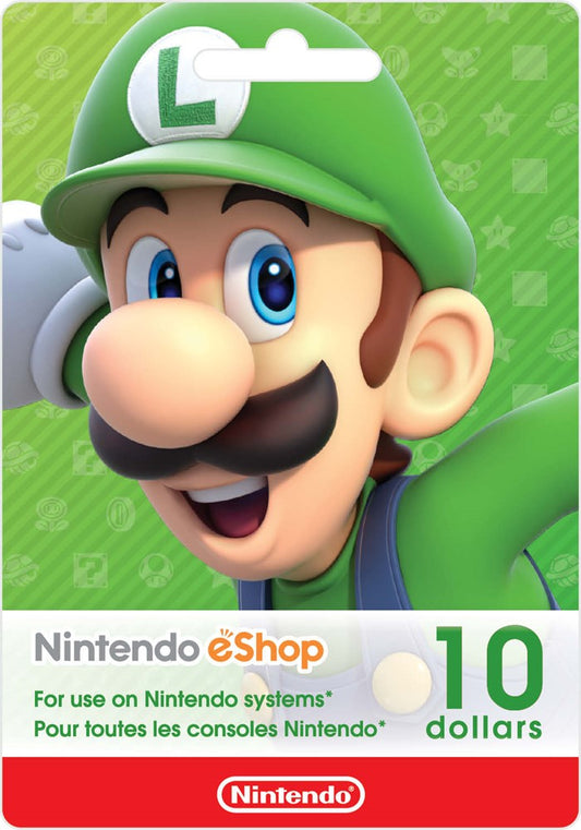 نينتندو - بطاقة هدايا eShop بقيمة 10 دولارات أمريكية
