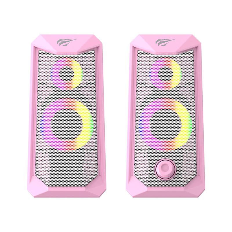 Havit SK202 Computer Speakers 2.0 RGB - Pink