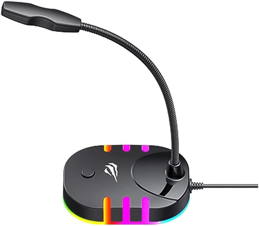 Havit GK58B Gaming Wired Microphone with Great Sound Quality, RGB Backlight