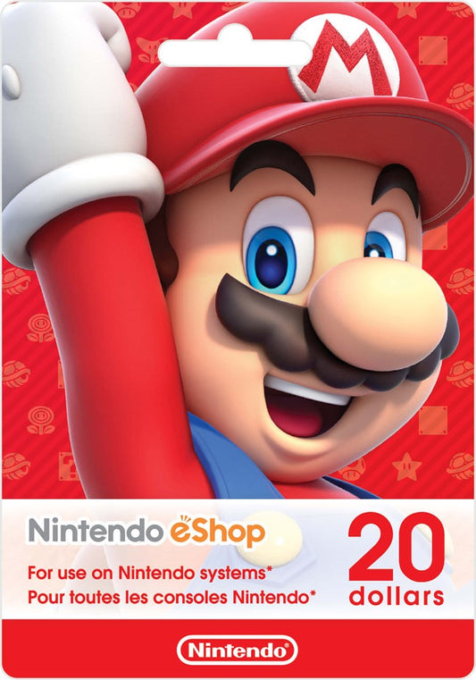 نينتندو - بطاقة هدايا eShop بقيمة 20 دولارًا أمريكيًا