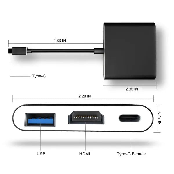 Portable Type-C to HDMI Video Converter Adapter for Nintendo Switch