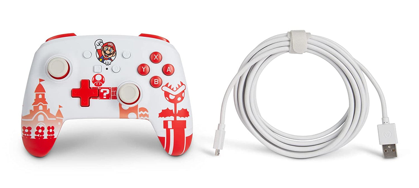 PowerA Enhanced Wired Controller for Nintendo Switch - Mario Red/White