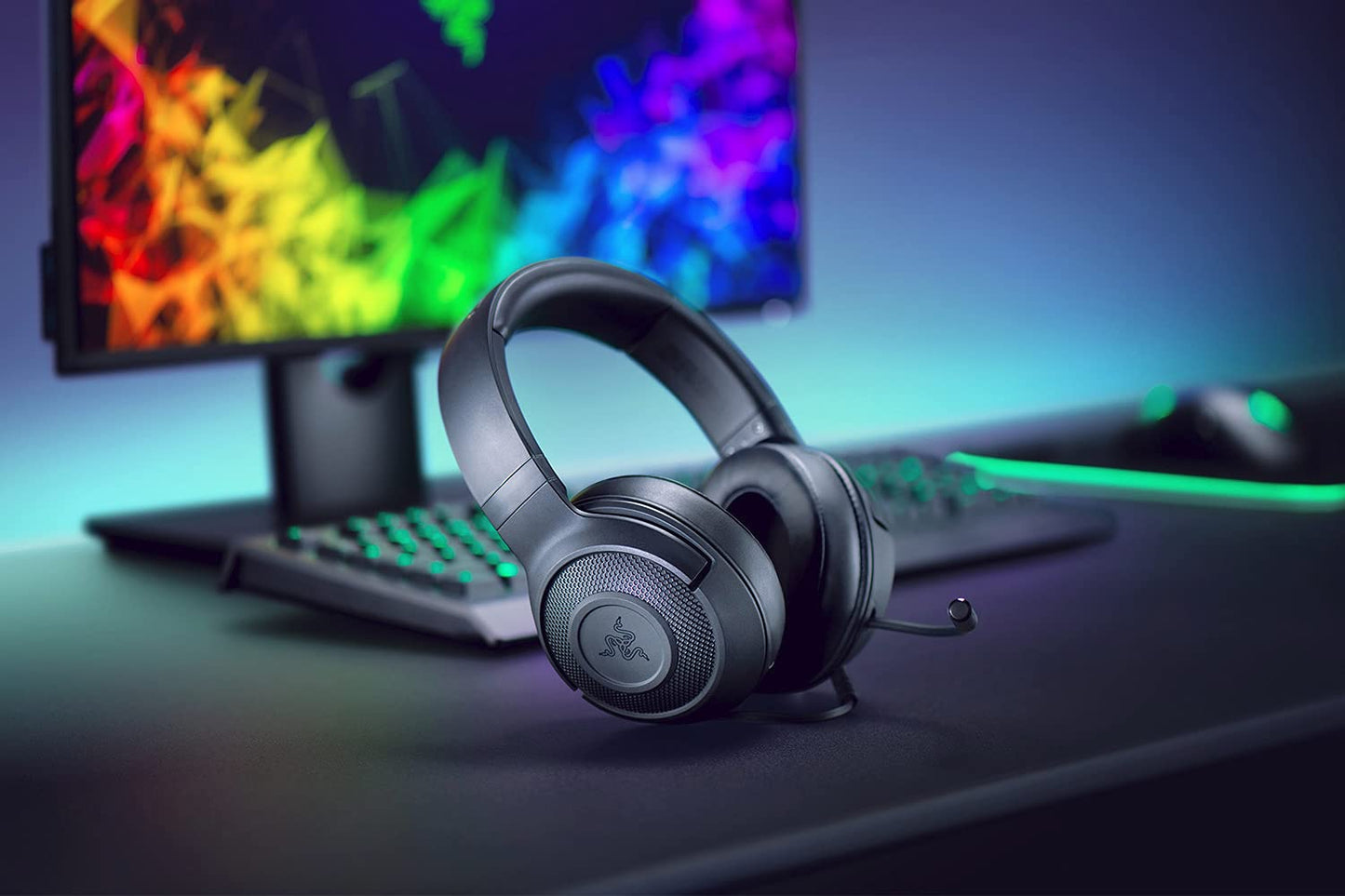 سماعة رأس Razer Kraken X Lite للألعاب خفيفة الوزن، صوت محيطي 7.1، سماعة رأس Razer Kraken X سلكية للألعاب، صوت محيطي 7.1، لأجهزة PS4 | PS5 | Xbox | Nintendo Switch