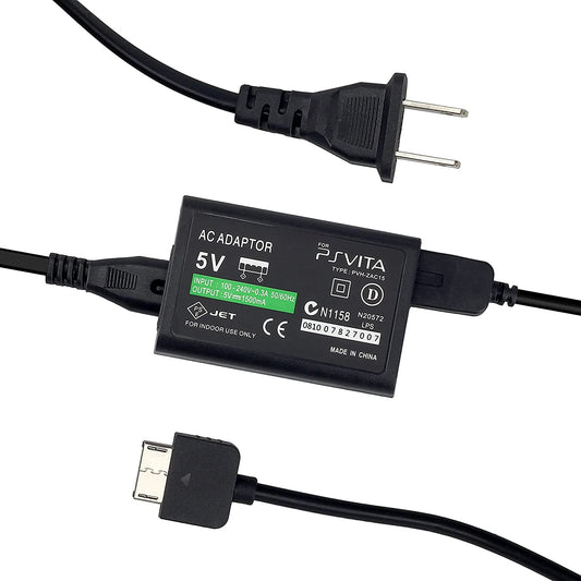 AC Power Adapter Charger + USB Data Charging Cable Cord for Sony PS Vita 1000