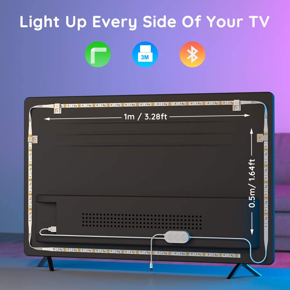 Govee TV LED Backlight, LED Lights for TV and Remote, Music Sync, Multiple Dynamic Scene Modes, 46-60 inch TV