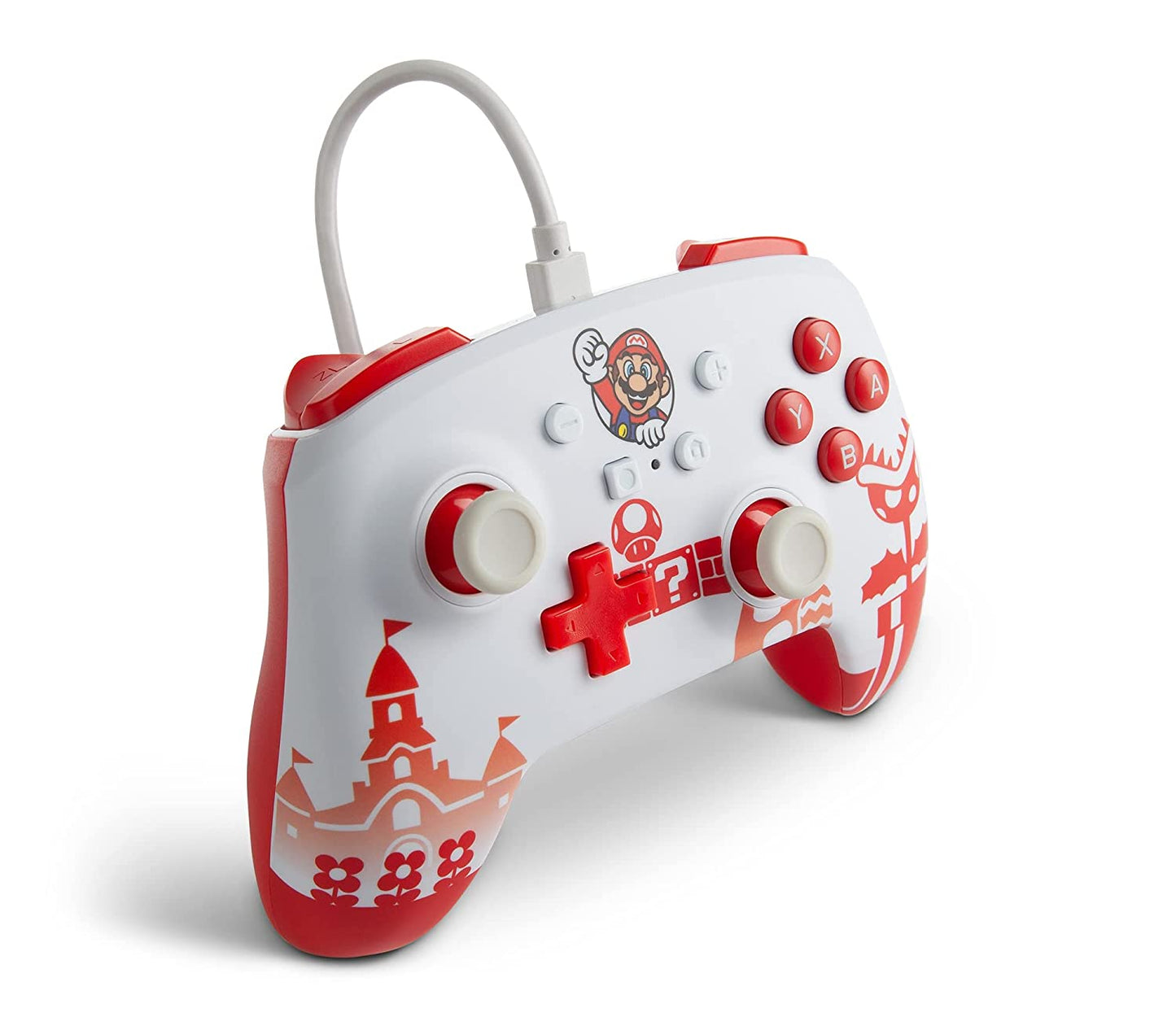 PowerA Enhanced Wired Controller for Nintendo Switch - Mario Red/White