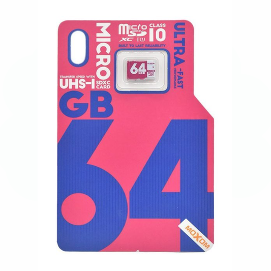 بطاقة ذاكرة Moxom Micro SD بسعة 64 جيجابايت فائقة السرعة