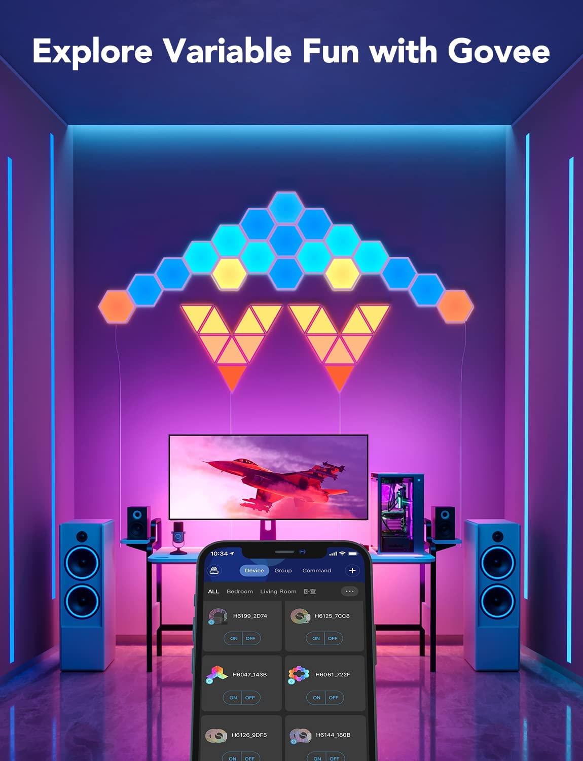 Govee Glide Hexa Light Panels - 10 Pack