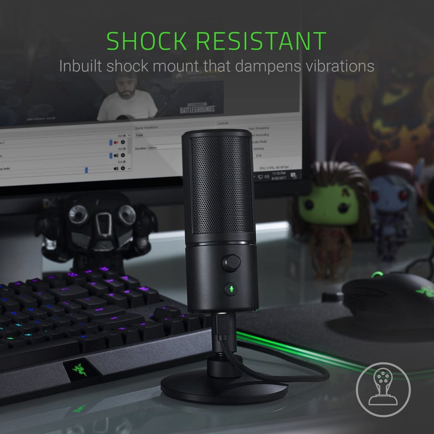 Razer Seiren X Streaming Microphone: Professional Grade - Classic Black
