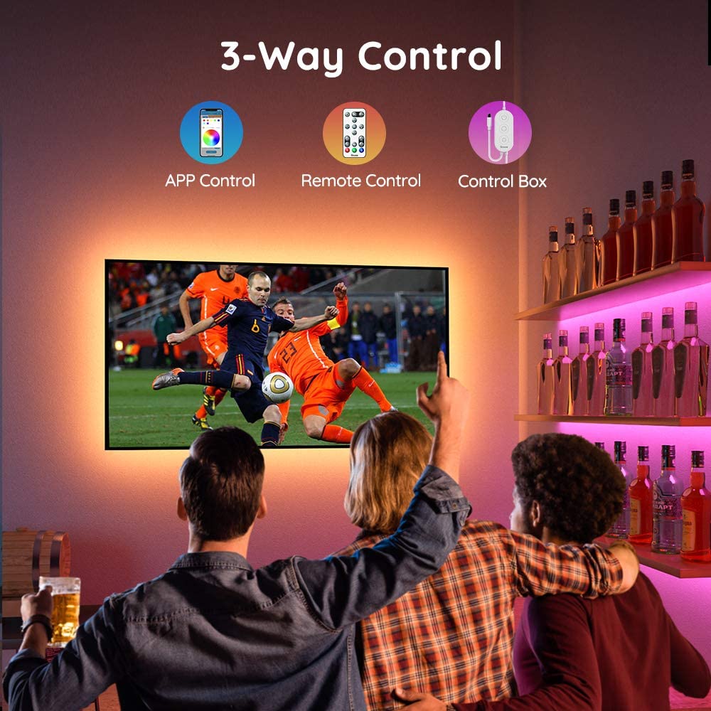 Govee TV LED Backlight, LED Lights for TV and Remote, Music Sync, Multiple Dynamic Scene Modes, 46-60 inch TV