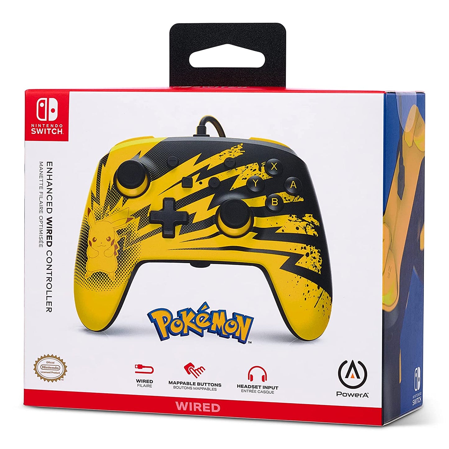 PowerA Pokemon Enhanced Wired Controller for Nintendo Switch - Pikachu Lightning