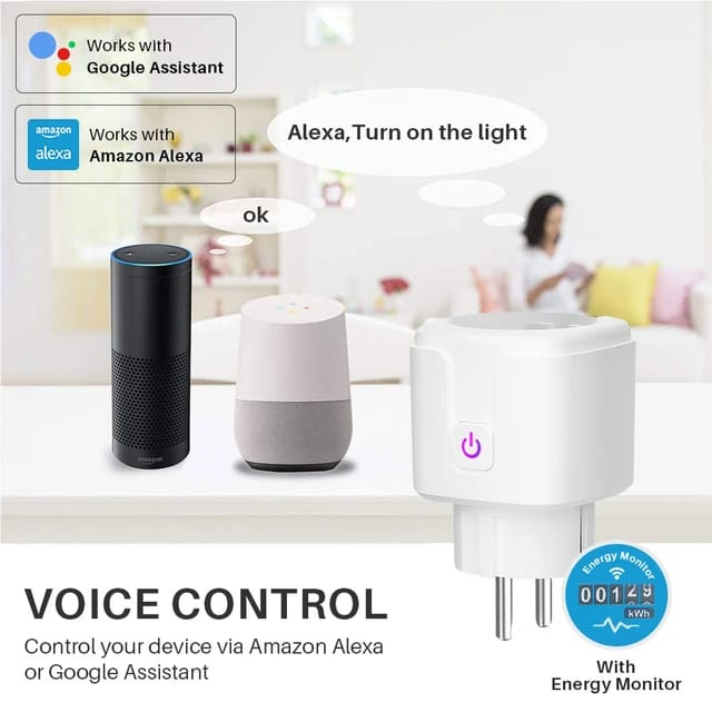 Wifi Smart Socket Plug - Alexa | Google Home Assistant | App