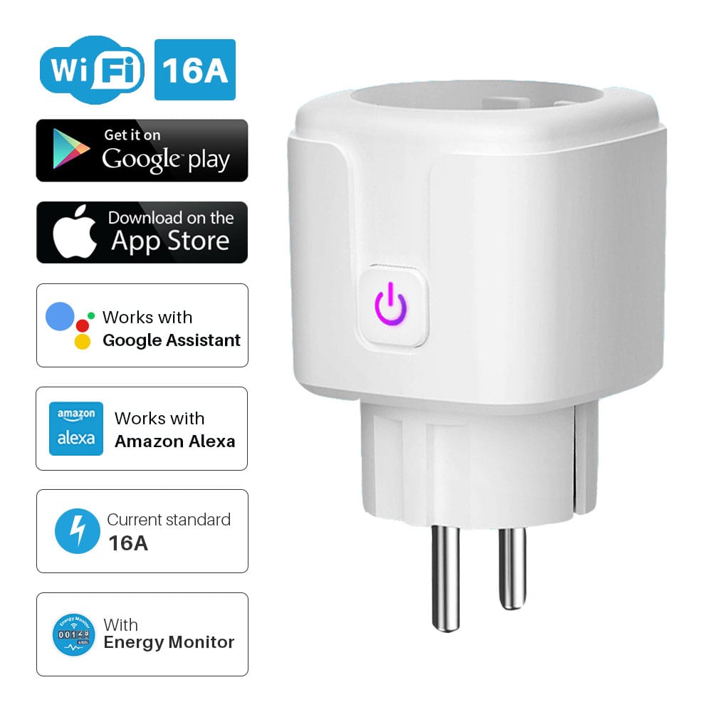 Wifi Smart Socket Plug - Alexa | Google Home Assistant | App