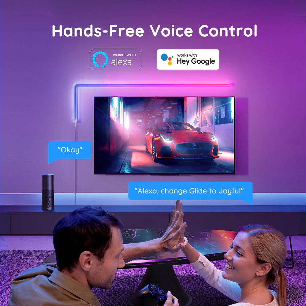 مصابيح حائط Govee Glide RGBIC LED، مصابيح حائط ذكية RGBIC للألعاب والتلفزيون وغرفة النوم والبث المباشر، تعمل مع Alexa ومساعد Google