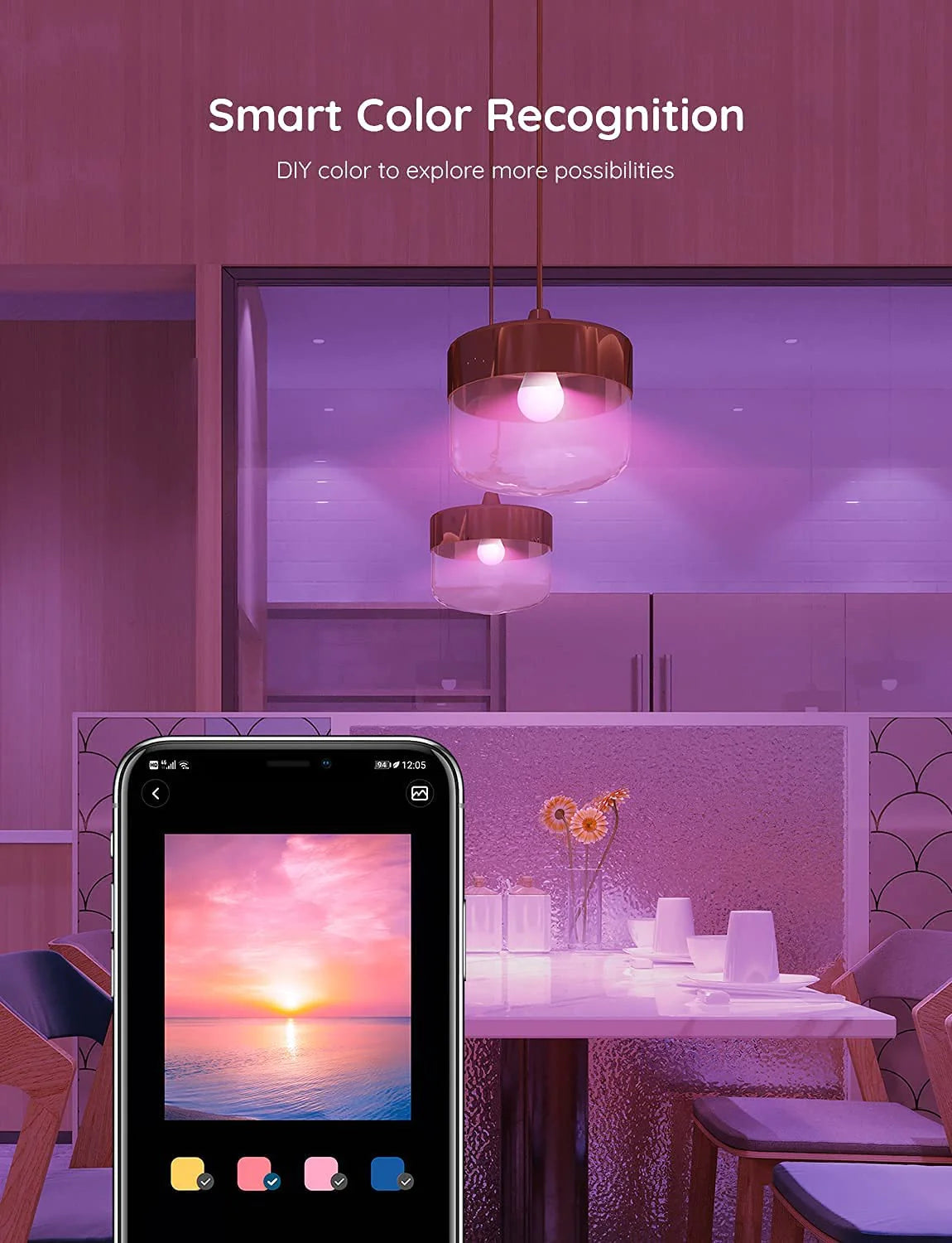 مصباح LED ذكي Govee Wi-Fi RGBWW