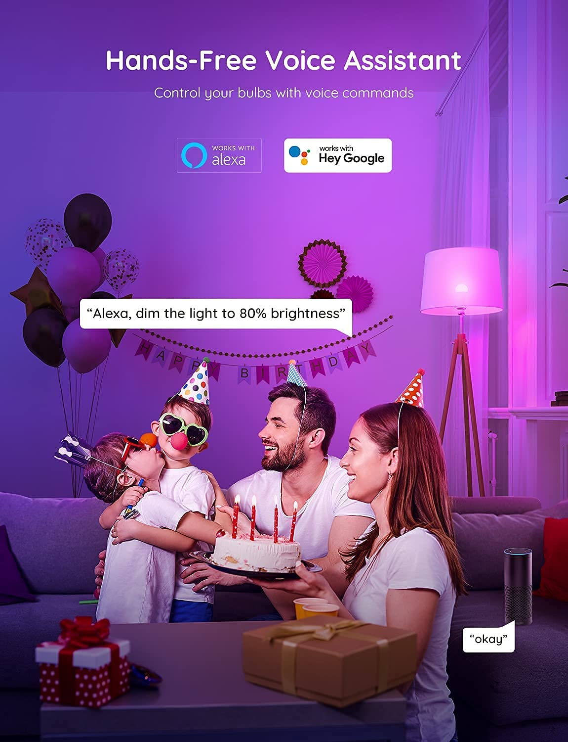 مصباح LED ذكي Govee Wi-Fi RGBWW