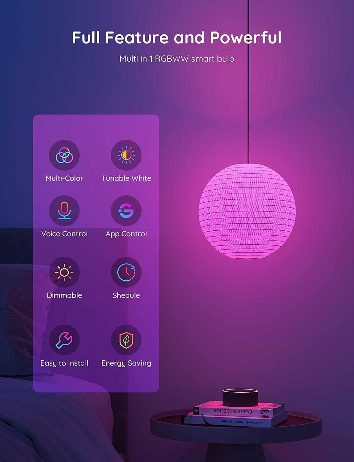 مصباح LED ذكي Govee Wi-Fi RGBWW