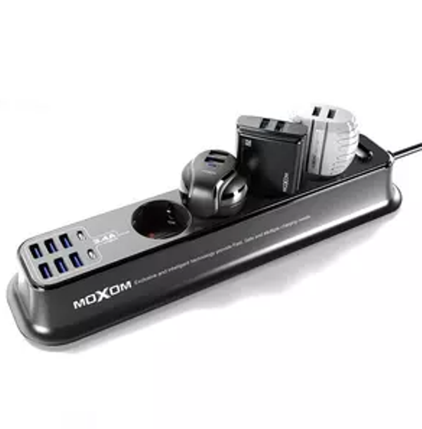 Moxom Safety Power Strip MX-ST05 - Black | White