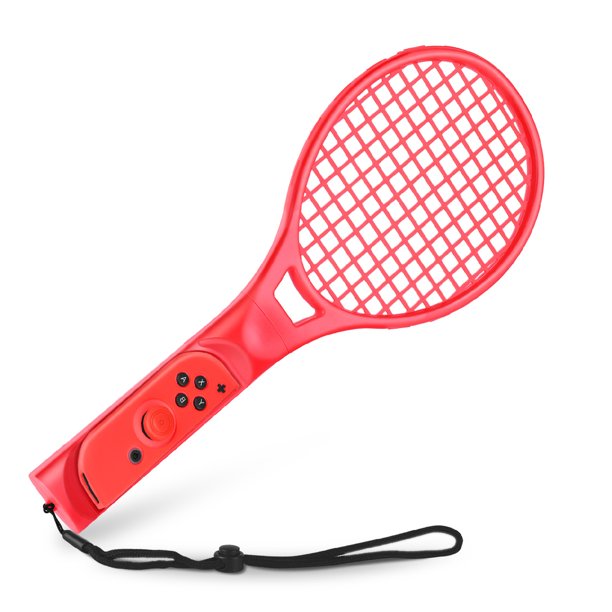 Tennis Racket for Nintendo Switch Joy-Con Controller Twin Pack (Mario Tennis Aces Red and Blue)