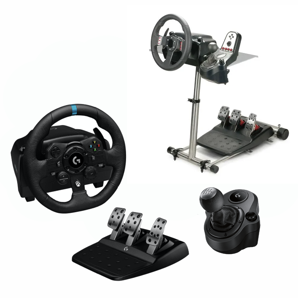Logitech G923 Racing Wheel with Shifter and Drive Pro Racing Wheel Sta –  Game Bros LB