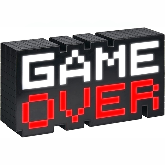 إضاءة بيكسل 8 بت من Game Over، مع تغيير الألوان وإضاءة تفاعلية مع الصوت