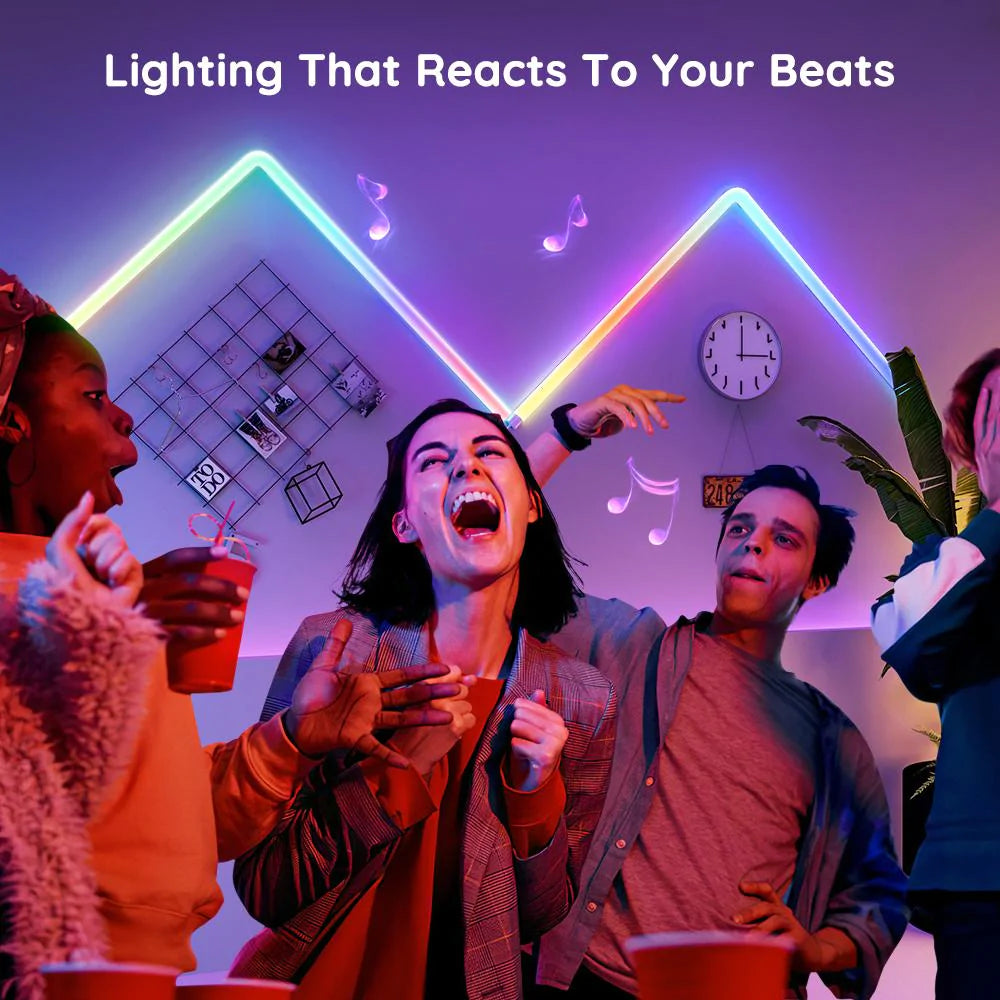 مصابيح حائط Govee Glide RGBIC LED، مصابيح حائط ذكية RGBIC للألعاب والتلفزيون وغرفة النوم والبث المباشر، تعمل مع Alexa ومساعد Google