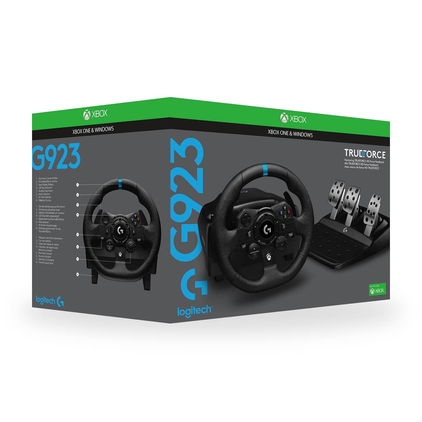 Logitech G923 TrueForce Steering Wheel Xbox X|S, Xbox One and PC