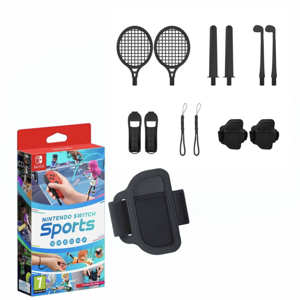 Nintendo Switch Sports with 12 in 1 Sports Kit Bundle
