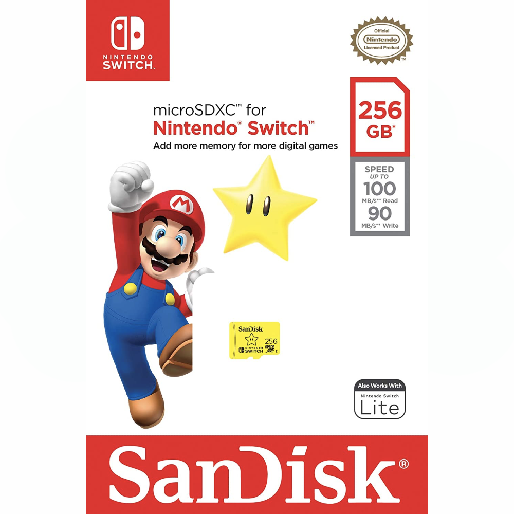 SanDisk 256GB microSDXC-Card, Licensed for Nintendo Switch