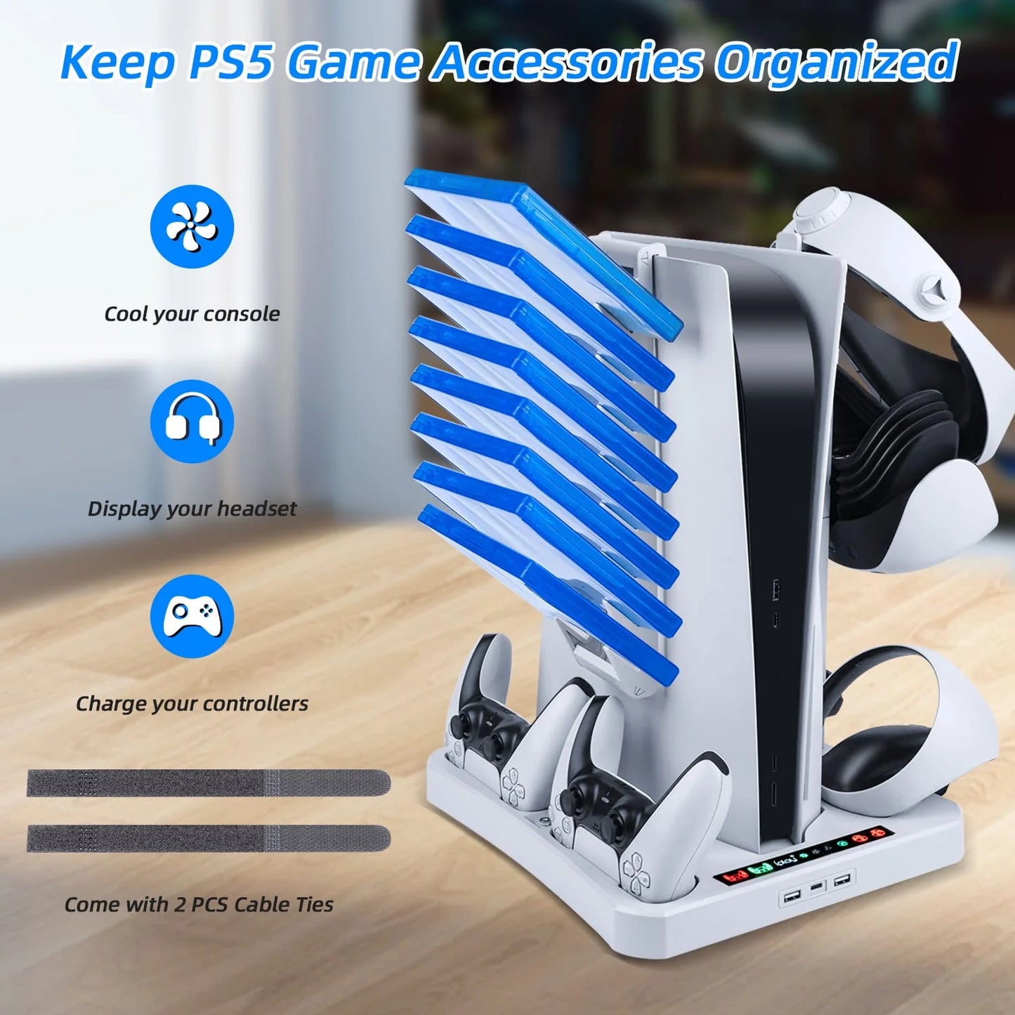 IPLAY Multifunctional Charging Stand Designed For PS5 Fat Phat and PSVR2