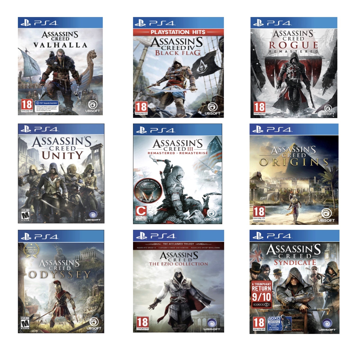 Creed 9 Games Bundle PlayStation – Game LB