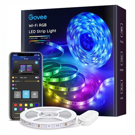 شريط إضاءة LED ذكي من Govee، شريط إضاءة LED ذكي بطول ١٠ أمتار، يدعم WiFi وAlexa وGoogle Assistant