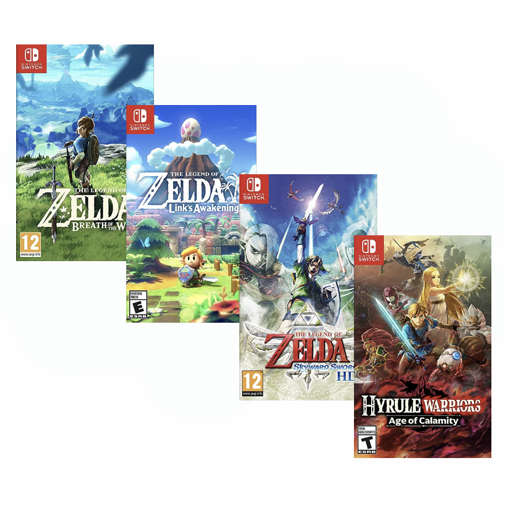 Hyrule Warriors: Age of Calamity with 12 Game Caddy for Nintendo