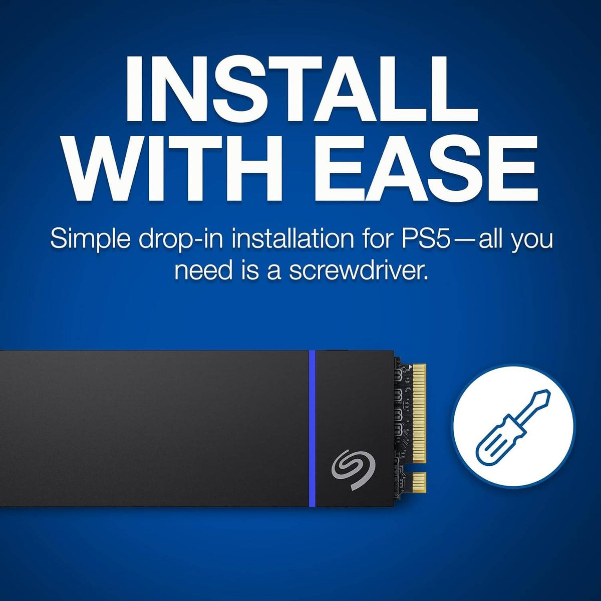 Seagate Game Drive M.2 SSD for PS5, Internal Solid State Drive - PCIe Gen4 NVMe 1.4, Up to 7,300 MB/s with Heatsink - 1TB | 2TB
