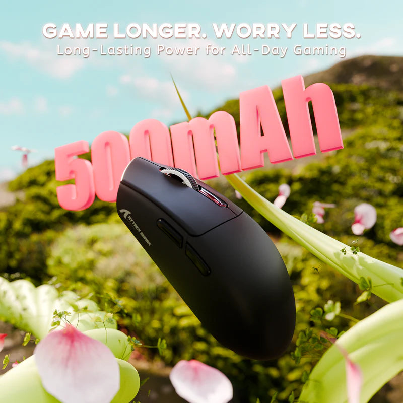 ATTACK SHARK G3 Tri-Mode Wireless Gaming Mouse 25,000 DPI, Ultra-Light 59g, PAW3311 Sensor, Broadcom Esports MCU, HUANO 80M Switches – Black