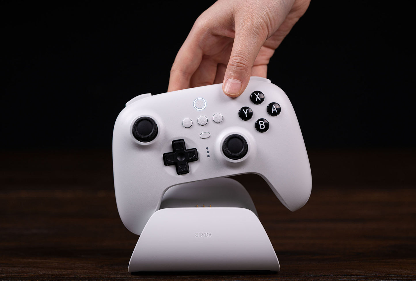 8BitDo Ultimate Controller with Charging Dock Compatible with Switch, Windows & Steam Deck - Black | White