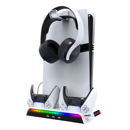 حامل تبريد وشحن iPega Vertical RGB لجهاز PS5 Slim | Pro