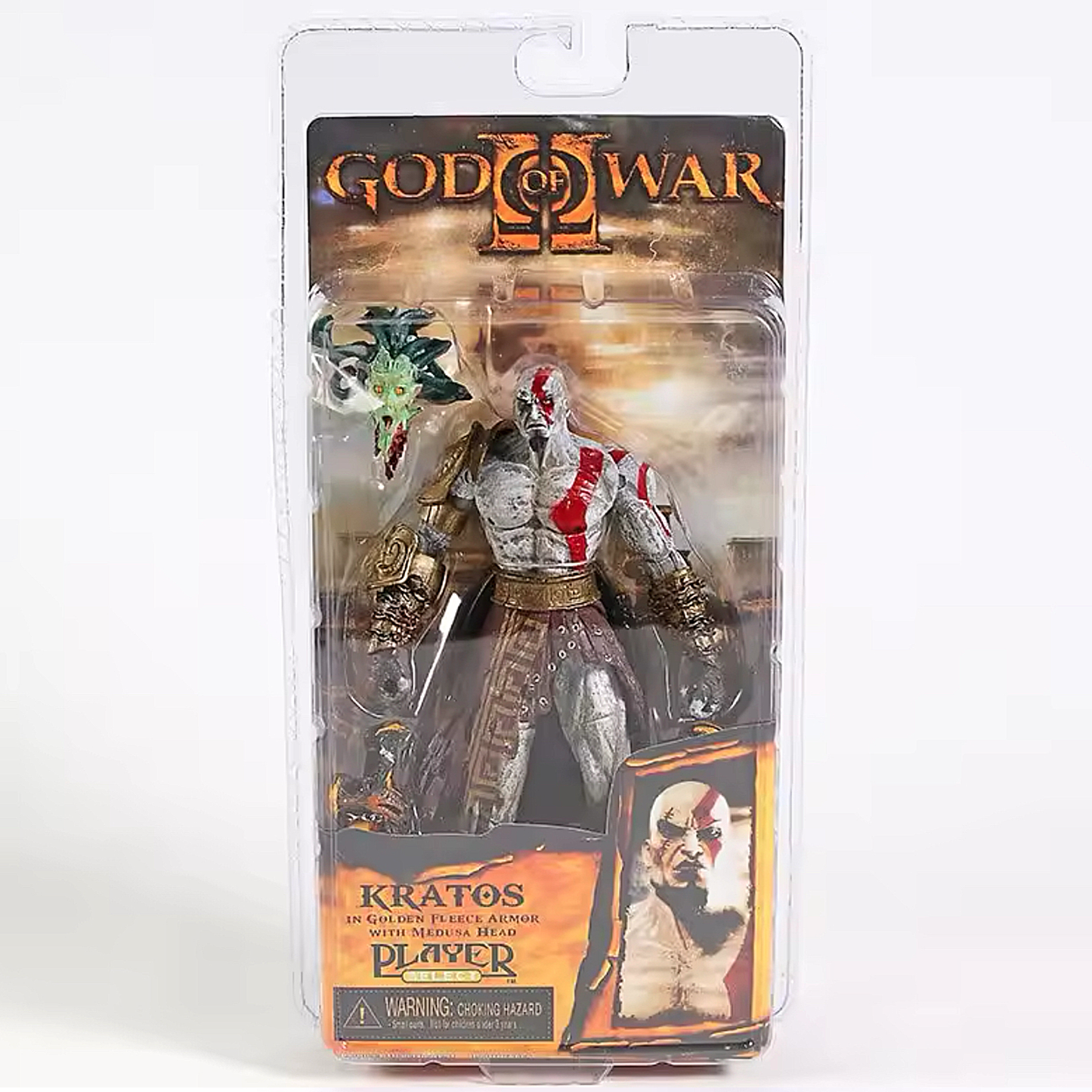 God Of War Kratos In Golden Fleece Armor With Medusa Head Action Figure Collectible