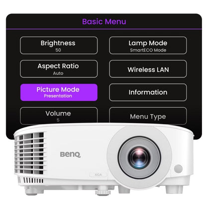 BenQ MX560C XGA Projector 4000 ANSI Lumens – 20,000:1 Contrast, SmartEco Power Saving, Auto Keystone, HDMI & USB Connectivity, 10W Speaker, 7 Color Modes