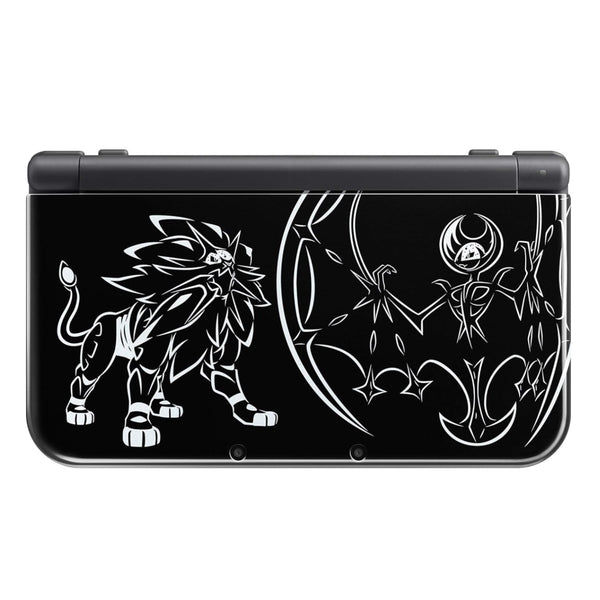 New Nintendo 3DS XL Modded With Games - Solgaleo Lunala Black Edition RESHELL - (USED)