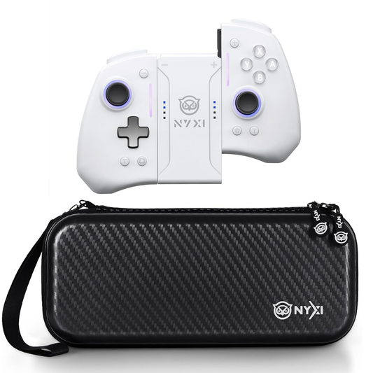 NYXI Hyperion Pro Wireless Controller for Switch/Switch 2/OLED, with Hall Effect, Programmable, 6-Axis Gyro, Turbo & Vibration & Carbon One Carry Case Bundle