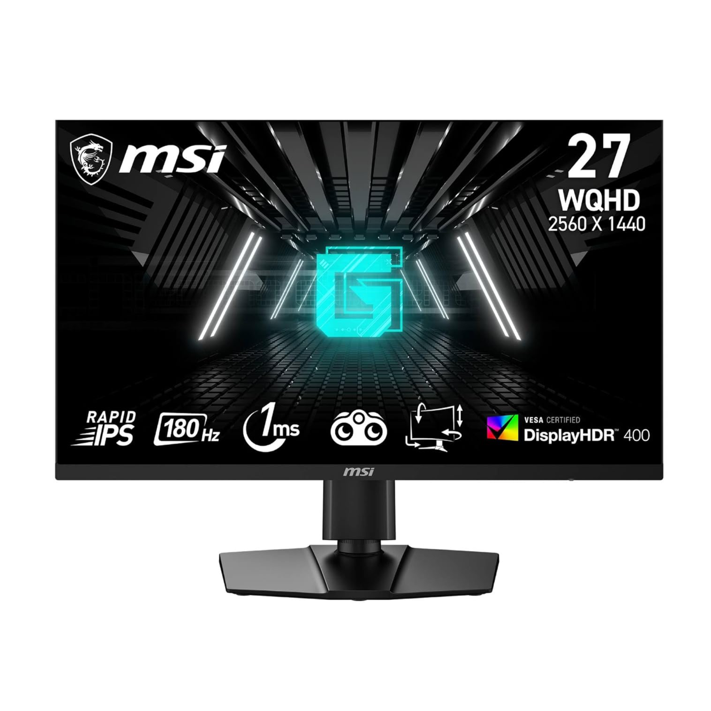 MSI G274QPF E2 27 Inch 2K WQHD Gaming Monitor - 2560 x 1440 Rapid IPS Panel, 180 Hz / 1ms