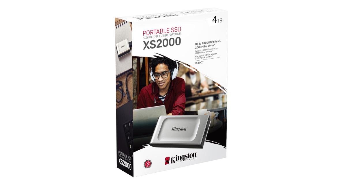 Kingston XS2000 High Performance Portable SSD with USB-C - 1TB | 4TB