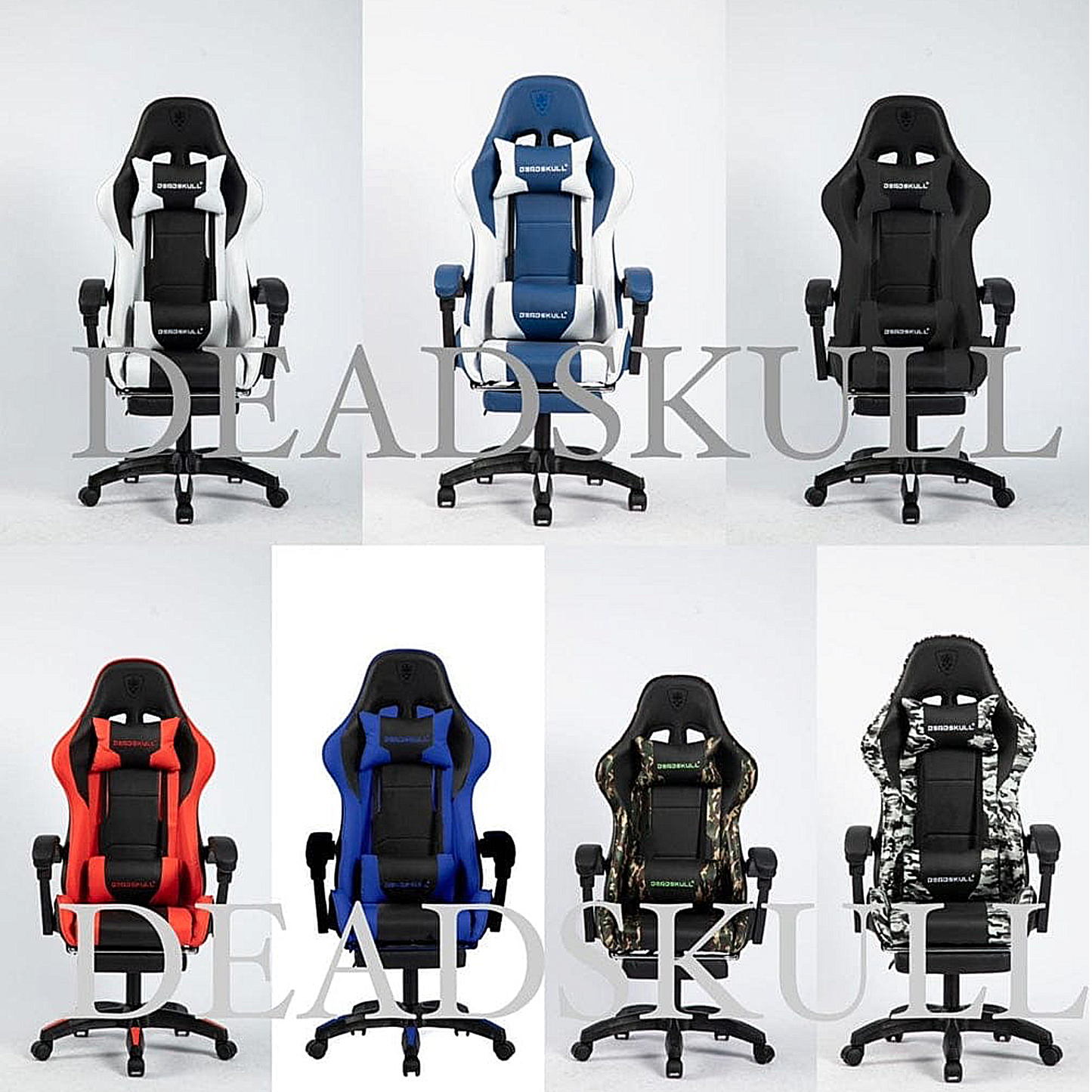 DeadSkull Comfort Gaming Chair With Footrest - 7 Colors