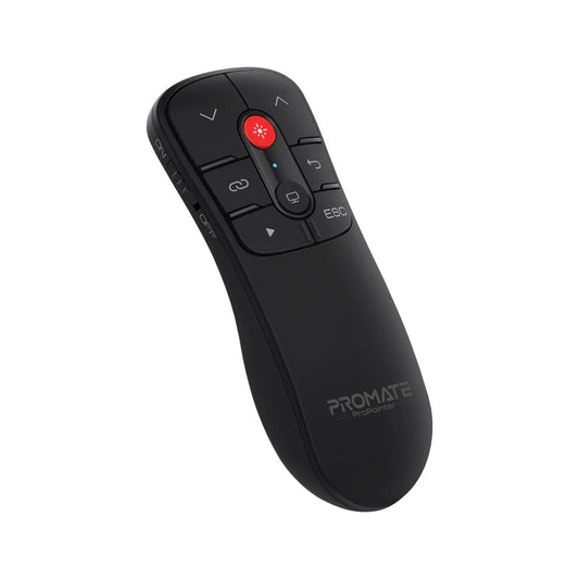 PROMATE ProPointer Wireless Presenter With Laser Pointer, Universal USB-A/USB-C Nano Receiver, 20M Control Distance, Intuitive Touch-Keys, Compatible With Windows & MacOS